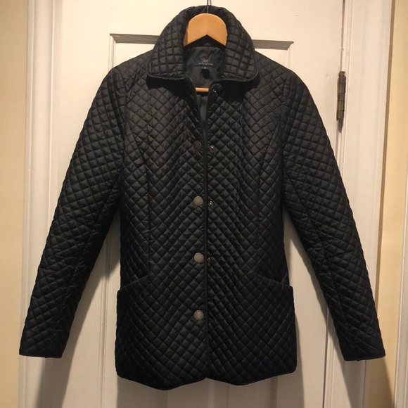 Sale! Black Quilted Jacket Sz. 4 Brooks Brothers - Picture 1 of 9